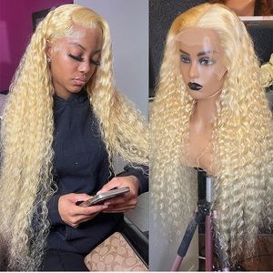 Bfary Blonde lace front wig human hair 13 by 4